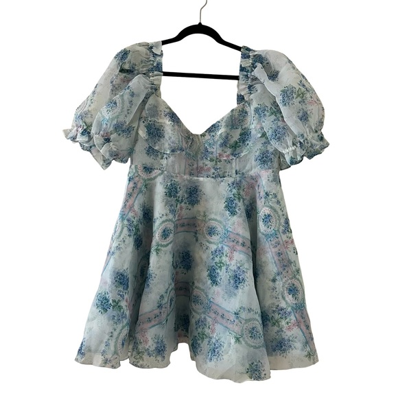 Selkie Dresses & Skirts - Selkie Blue and White Floral Dress
